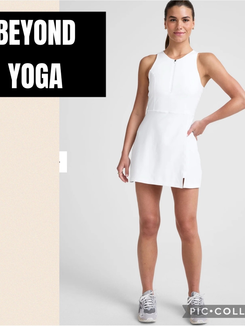 BEYOND YOGA White Spacedye Moveup Mini Dress X-Small